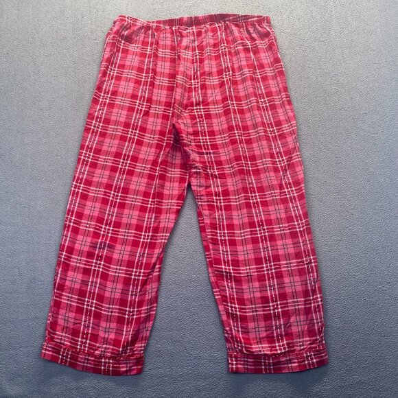 Talbots Womens Size XL 1 Piece Pajama Pants Red Plaid,Drawstring - Picture 2 of 9